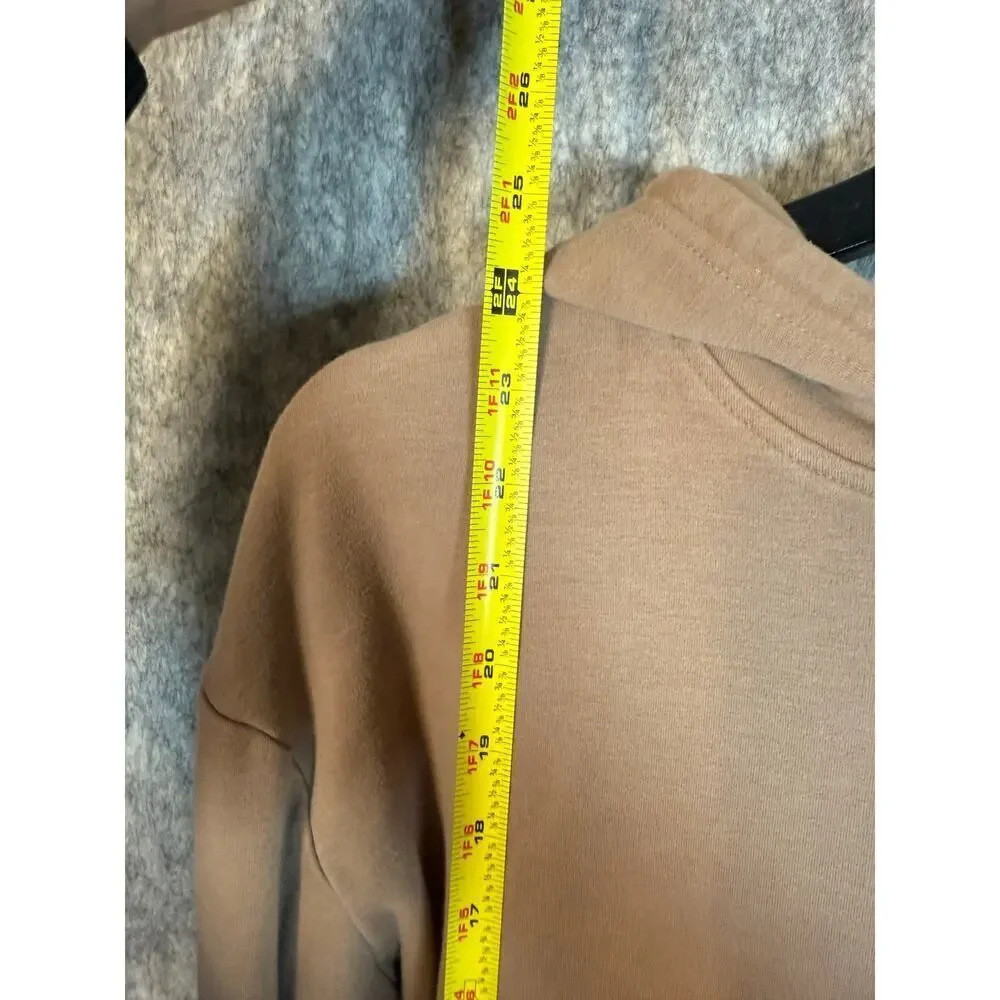 ZYIA Active Womens Long Sleeve Oversized Tan Soft Pullover Hoodie - Small - Picture 7 of 7